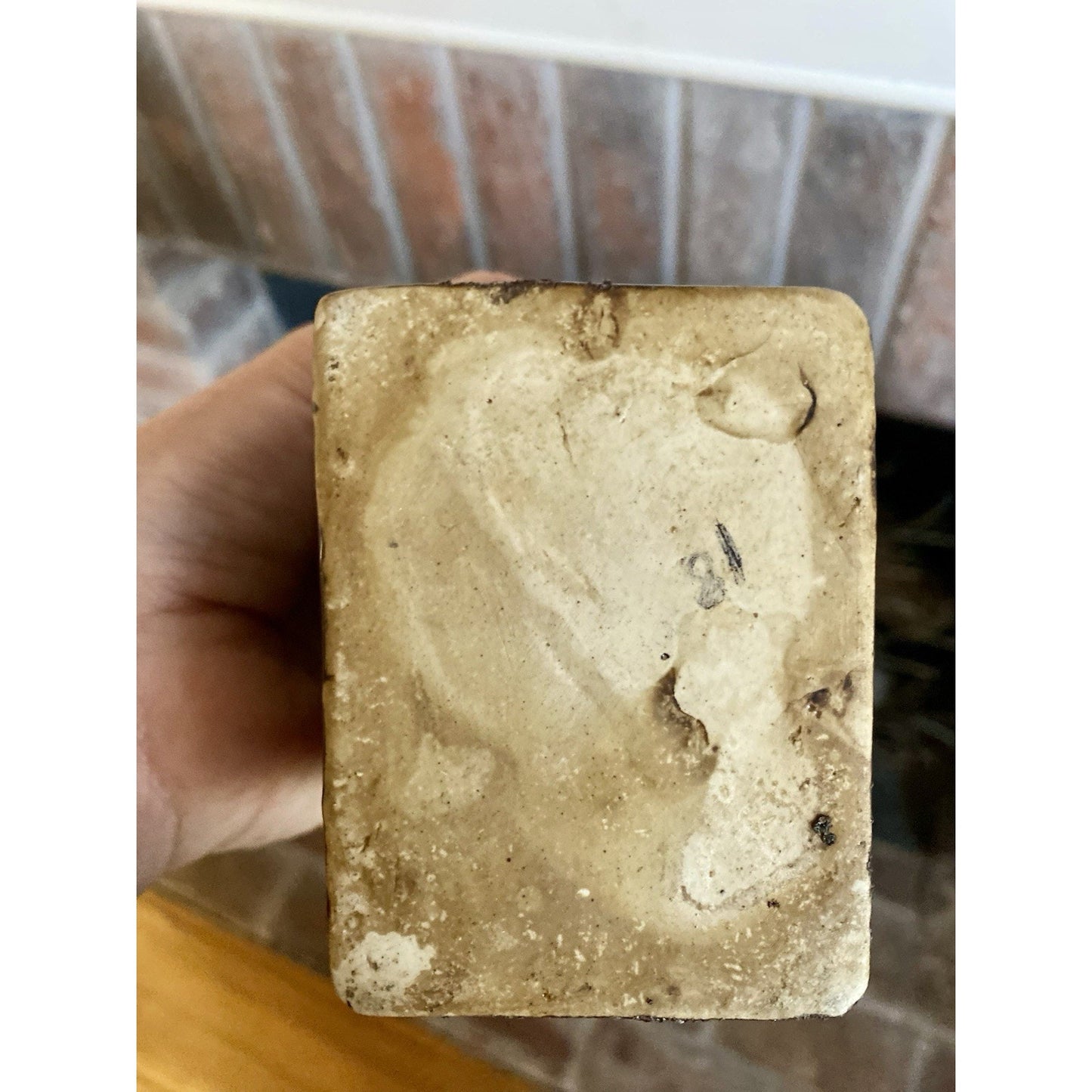 Chinese Foo Fu Dog Lion Porcelain Figurine Green/Yellow 10” Tall