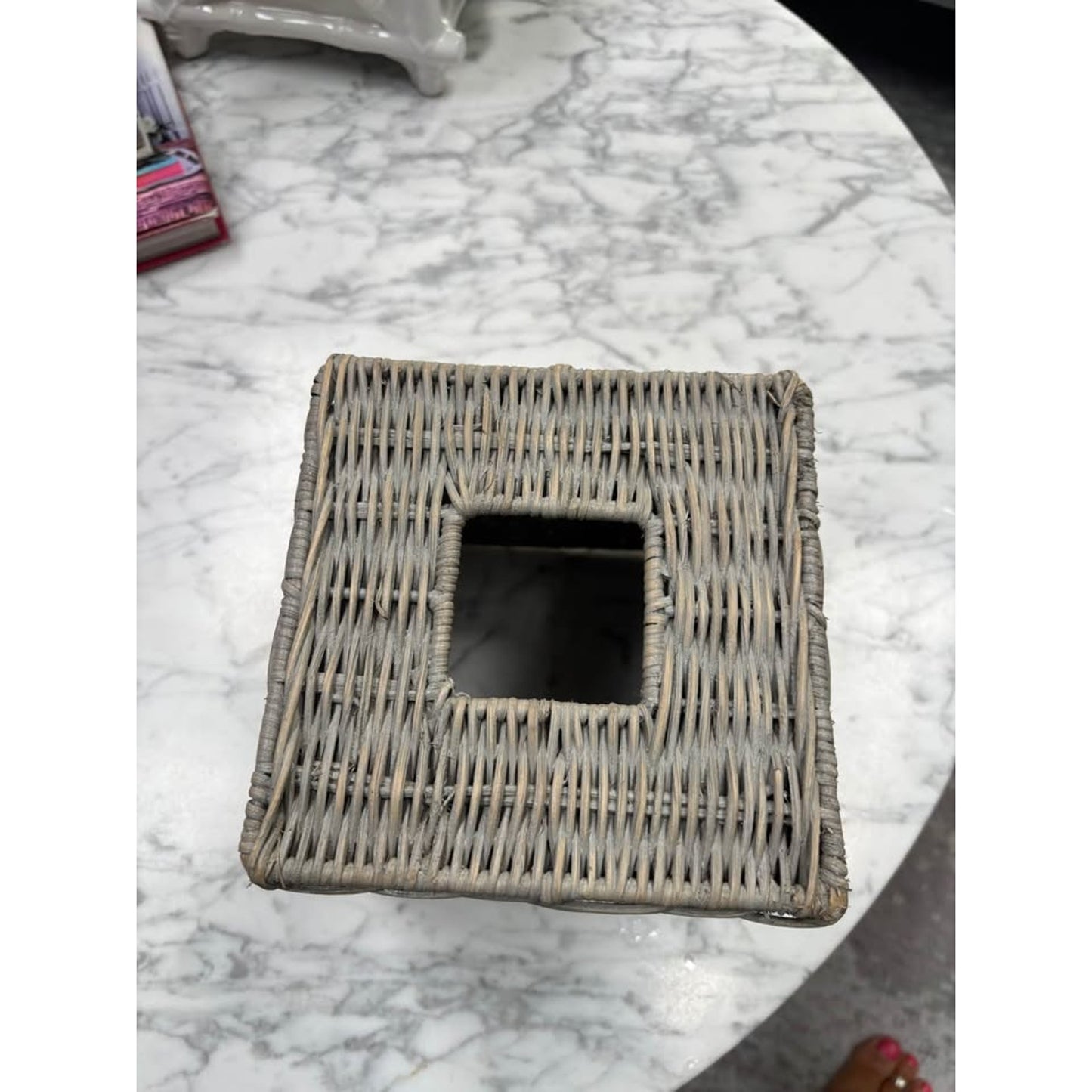 Woven Wicker Square Tissue Box Cover