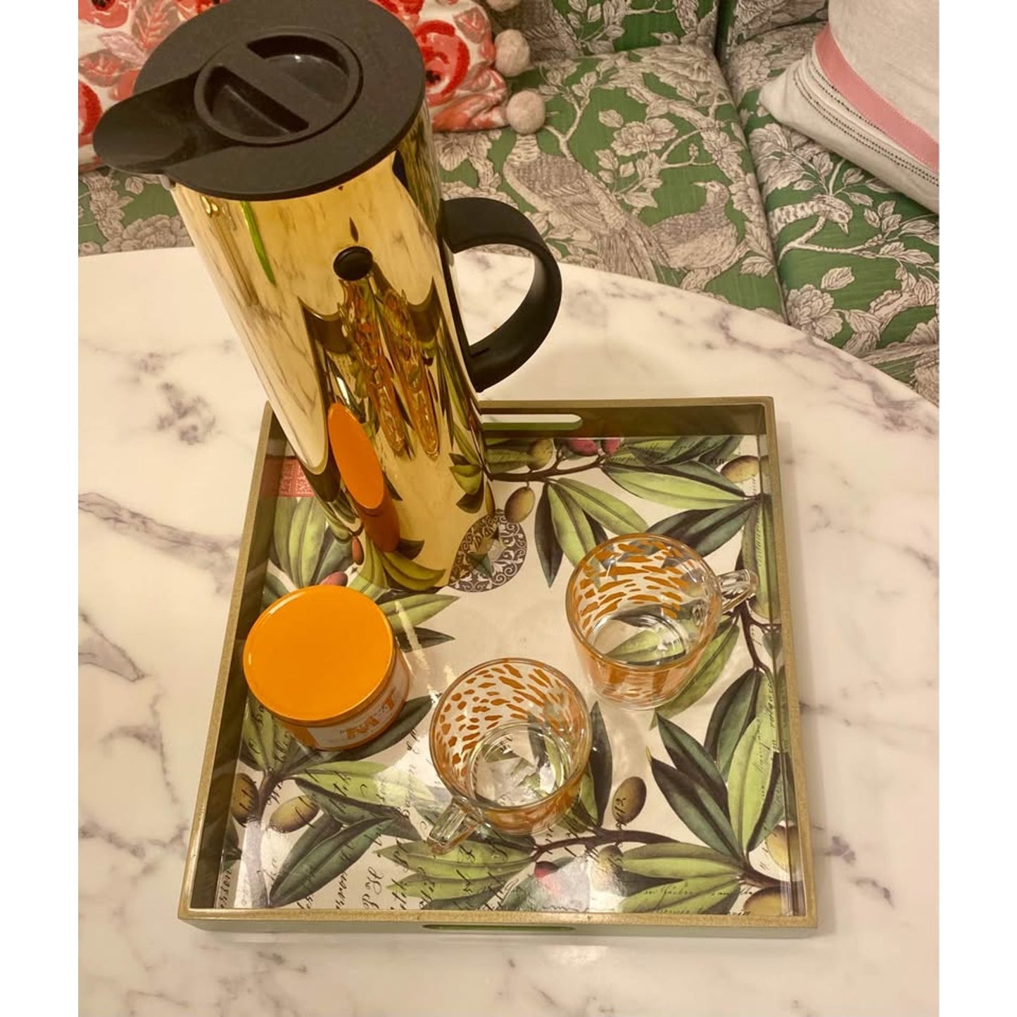 Ikea Orange Dots Coffee Mug Godta 6 oz Made France 18314 Retired 2011