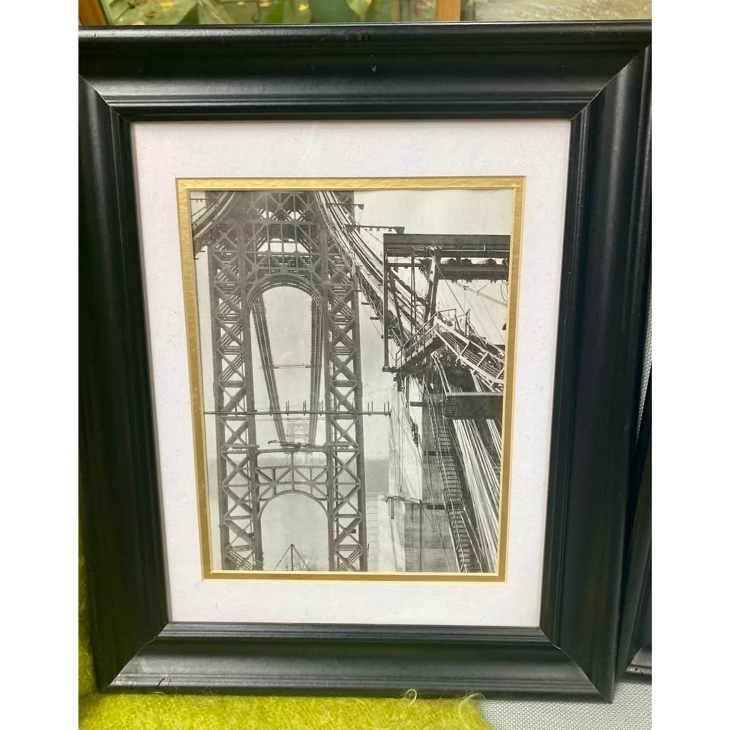 Black and White Framed Photo Print of the Manhattan Bridge