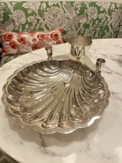 Shell Shaped Serving Tray with Sea Serpent