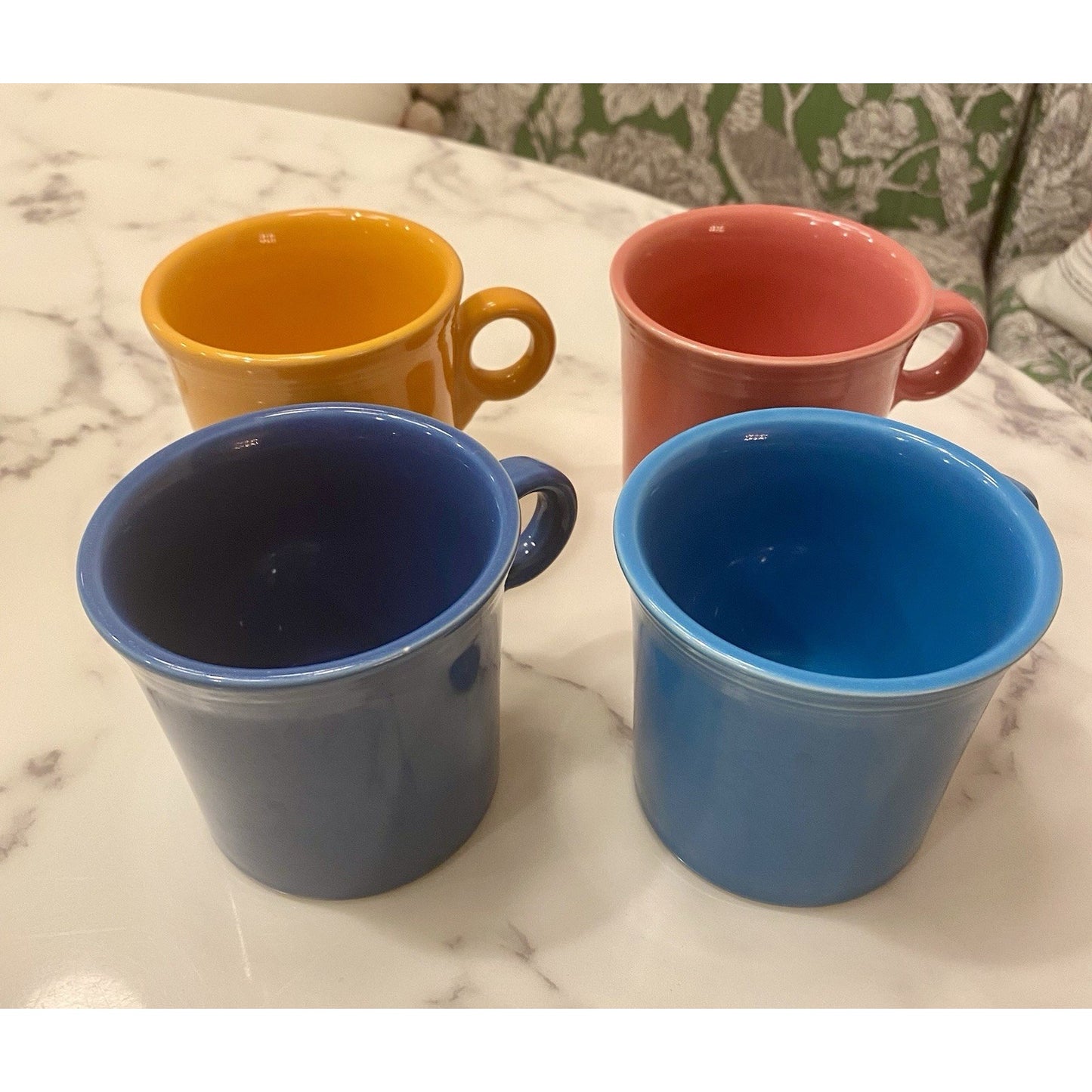 Fiesta HLC (Set of 4) Coffee Cup Mug O Ring Handle Made In USA Fiestaware
