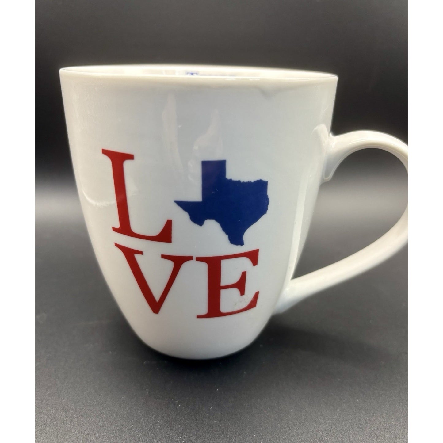 Large Love Texas ceramic coffee mug