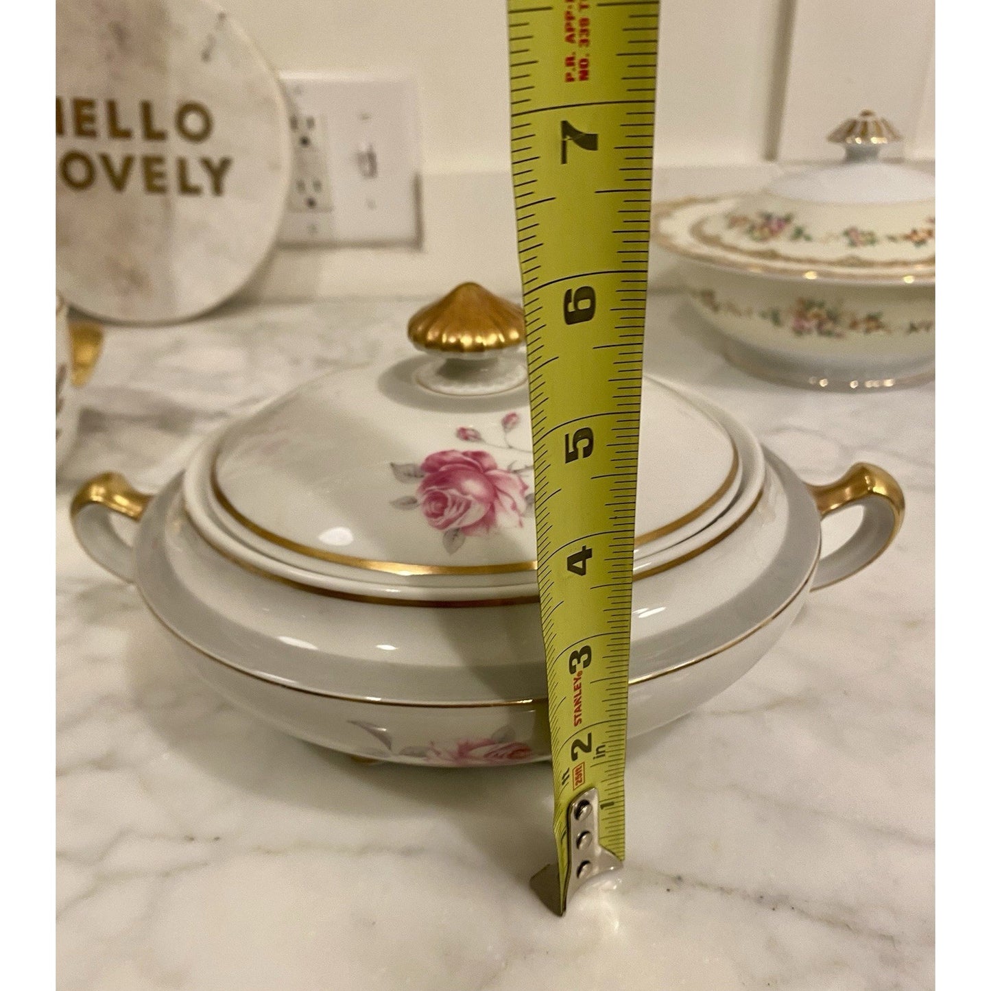 Antique HAVILAND Limoges Round Covered Vegetable Serving Bowl