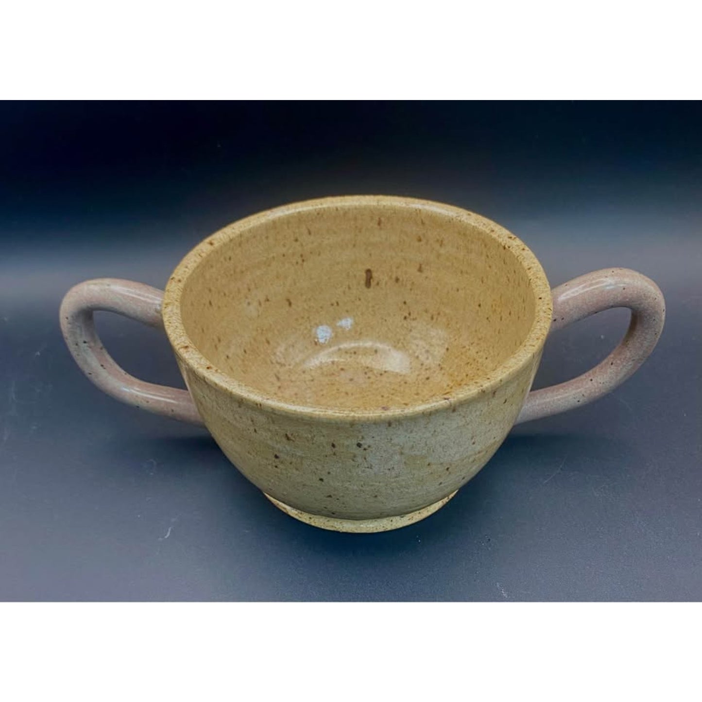 Speckled Ceramic Bowl with Two Handles