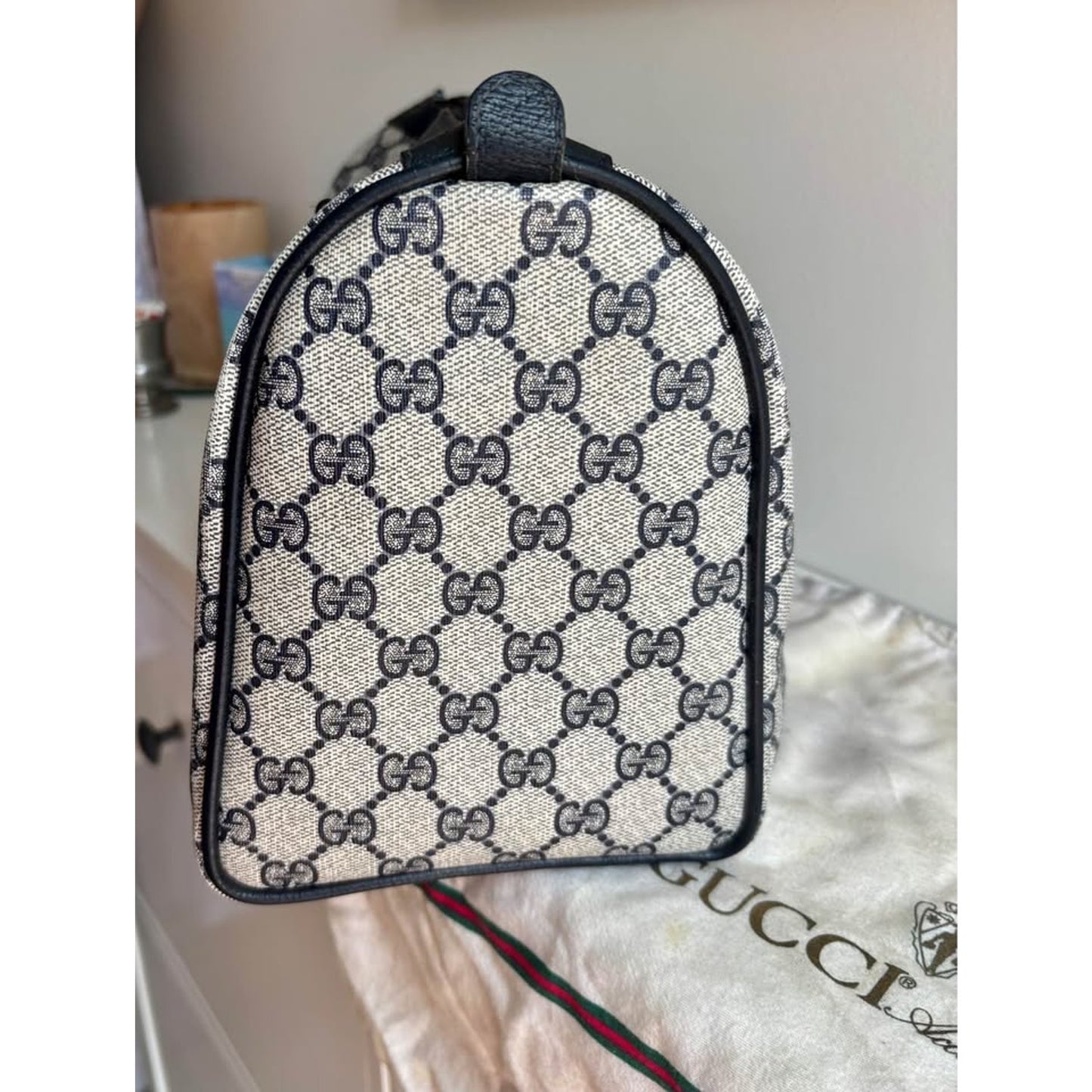 Authentic Gucci GG Supreme Boston Bag