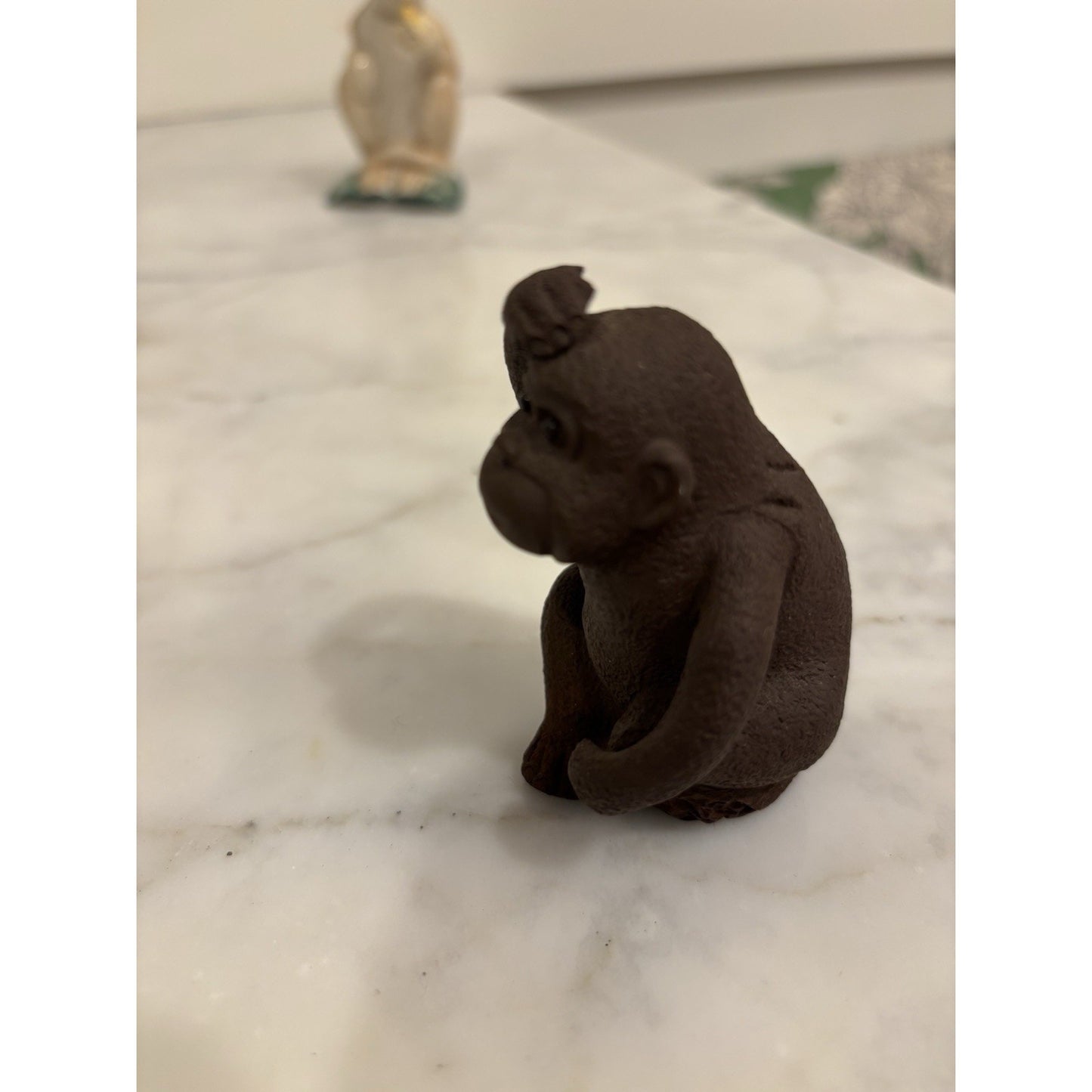 Handmade Purple Clay Tea Pet Chinese Monkey Statue Ornaments