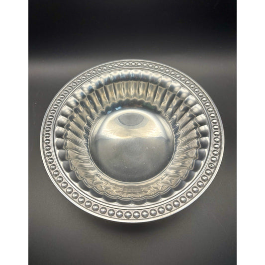WILTON ARMETALE Pewter FLUTES And PEARLS Large Bowl